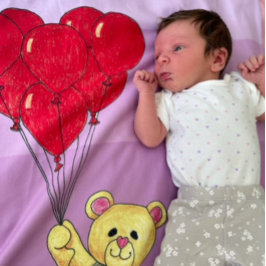 Teddy Bären Balloons Farbtöne Babydecke