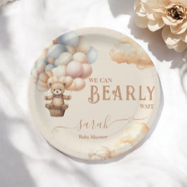 Teddy Bären Balloons frühes Warten Geschlecht neut Pappteller