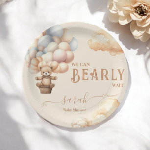 Teddy Bären Balloons frühes Warten Geschlecht neut Pappteller