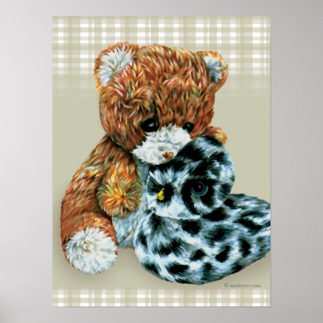Teddy Bären Cuddles Print Poster (Vorne)