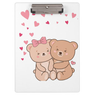 Teddy Bären Design für Valentine Geschenke Klemmbrett