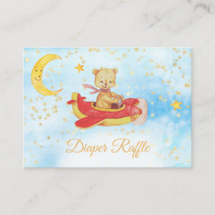 *~* Teddy Bären Flugzeug Stars Moon Diaper Raffles Begleitkarte