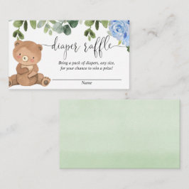 Teddy Bären grüne blaue Blütenjunge Windelraffe Begleitkarte