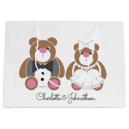 Teddy Bären Hochzeit niedlich Große Geschenktüte