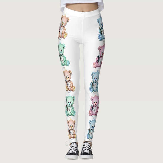 TEDDY-BÄREN Leggingsentwurf durch Paul Jaworski Leggings (Vorderseite)