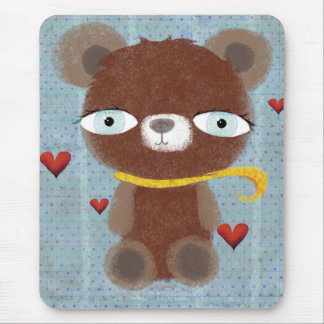 Teddy Bären Schokolade Vintage Herzen Aqua Mousepa Mousepad