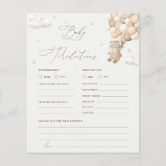 Teddy Bären Vorhersagen & Ratschläge Baby Shower G