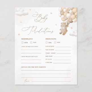 Teddy Bären Vorhersagen & Ratschläge Baby Shower G