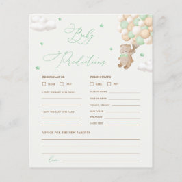 Teddy Bären Vorhersagen & Ratschläge Baby Shower G