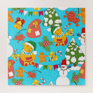 Teddy Bären Weihnachten: Kid-Friendly Muster. Puzzle