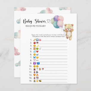 Teddy Bärenballons - Emoji-Picknickspiel