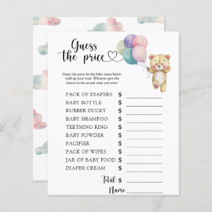 Teddy Bärenballons - Rate mal den Preis! Spiel