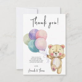 Teddy Bärenballons - vielen Dank Dankeskarte