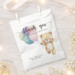 Teddy Bärenballons - vielen Dank Geschenktütchen