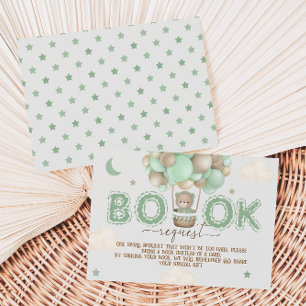 Teddy Bärenbücher für Babydusche Begleitkarte