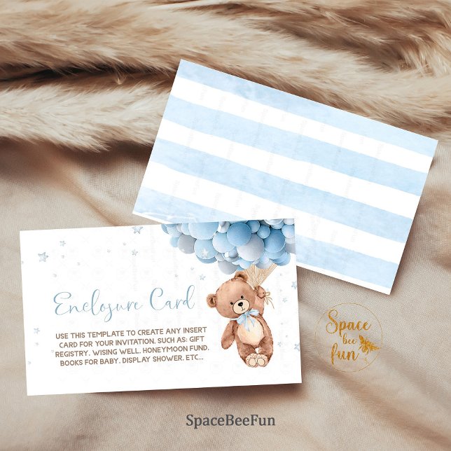 Teddy-Bärenkarte, EinladungsdetailsRSVP Begleitkarte (Teddy bear ,Enclosure Card,Invitation,Details Card,RSVP card,Book For Baby,Editable Instant Download)