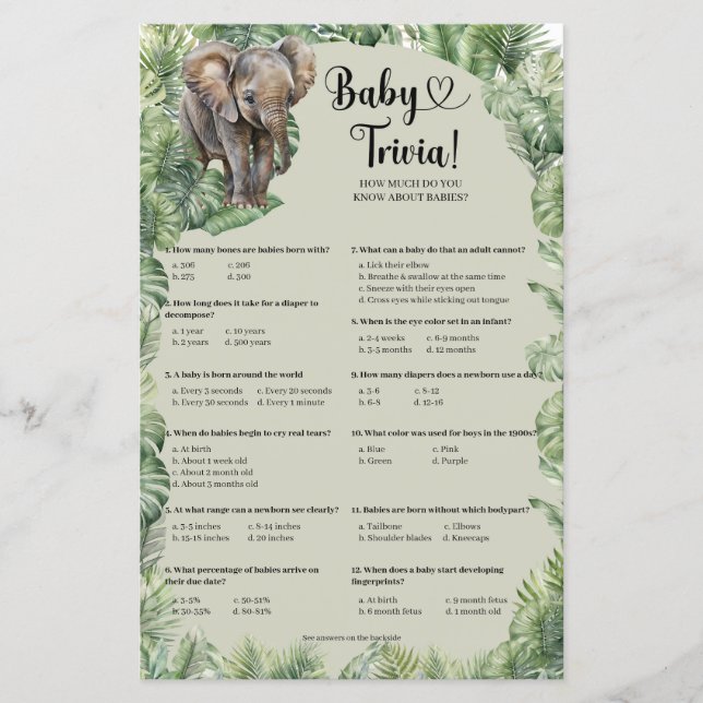 Teddy-Bärenpampas-Gras-Baby Trivia (Vorderseite)