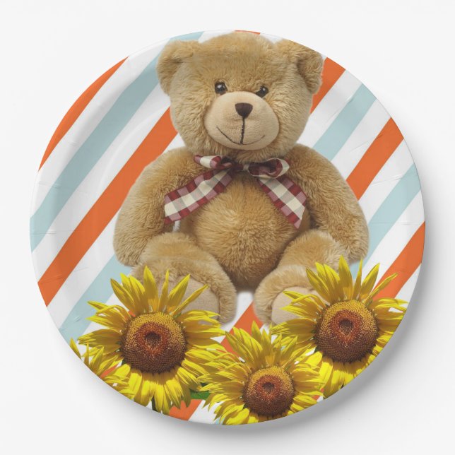 Teddy-Bärenpapier-Teller Pappteller (Vorderseite)