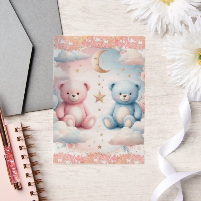 Teddy Bärenwolken und Mondplakette (Hochzeit)