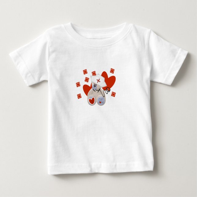 Teddy-Bärn-Krankenschwester-Liebe-T-Shirts und Baby T-shirt (Vorderseite)