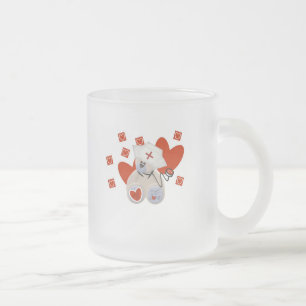 Teddy-Bärn-Krankenschwester-Liebe-T-Shirts und Mattglastasse