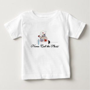 Teddy-Bärn-Krankenschwestern nennen die Schuss-T - Baby T-shirt