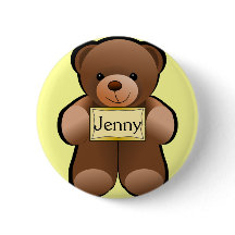 Teddy-Bärn-personalisiertes Knopf-Button