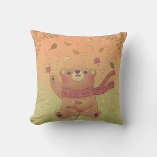 Teddy Bärs Herbstlaub Kissen