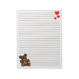 Teddy Bear - 11" x 8,5" Notepad Notizblock