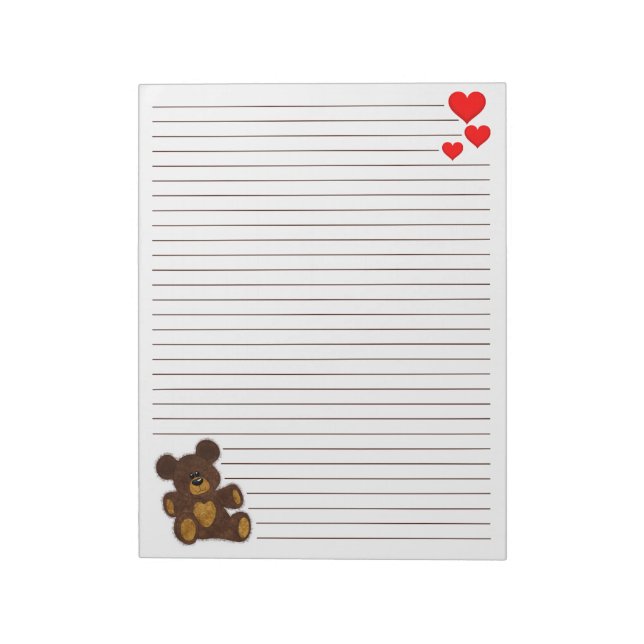Teddy Bear - 11" x 8,5" Notepad Notizblock (Rotiert)