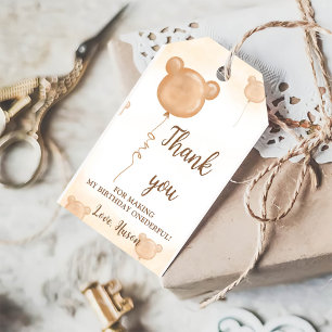 Teddy Bear 1. Geburtstag Danke Tag Geschenkanhänger