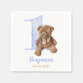 Teddy Bear 1. Geburtstag Napkins Serviette