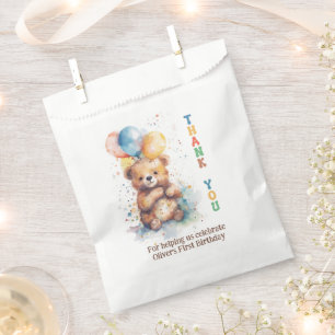 Teddy Bear 1. Geburtstag Vielen Dank Geschenktütchen