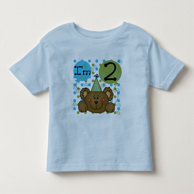 Teddy Bear 2. Geburtstag Tshirts und Geschenke (Vorderseite)