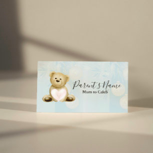 Teddy Bear 2 & Hearts Business Card Visitenkarte