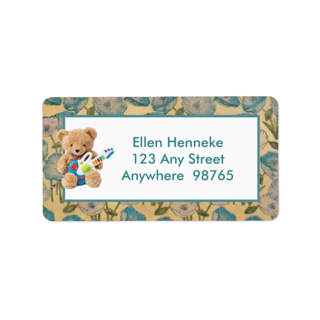 Teddy Bear Adressaufkleber (Vorne)