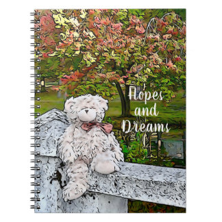 Teddy Bear am Teich Notizblock