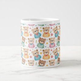 Teddy bear and flowers Jumbo-Tasse