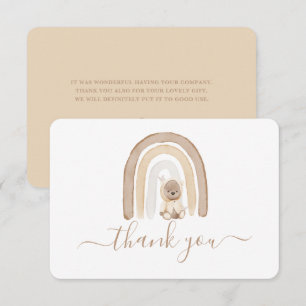 Teddy Bear and Rainbow danke Karte