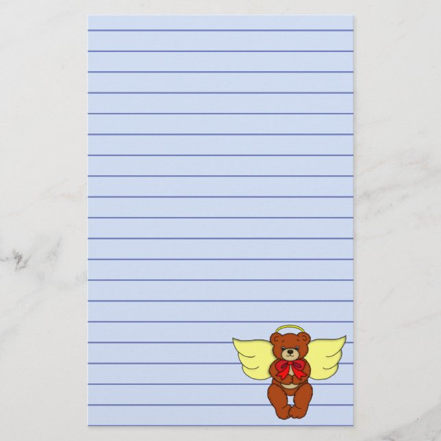 Teddy Bear Angel Briefpapier (Vorderseite)