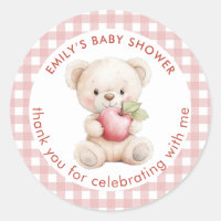 Teddy Bear Apple Gingham Vielen Dank, dass Sie Bab