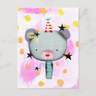 TEDDY BEAR ART POSTKARTE