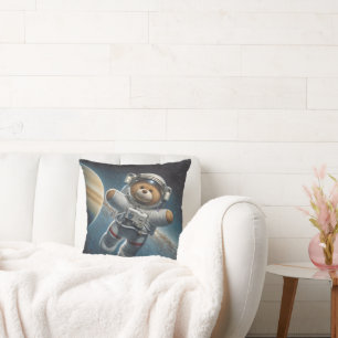 Teddy Bear Astronaut Baby Boy Kissen