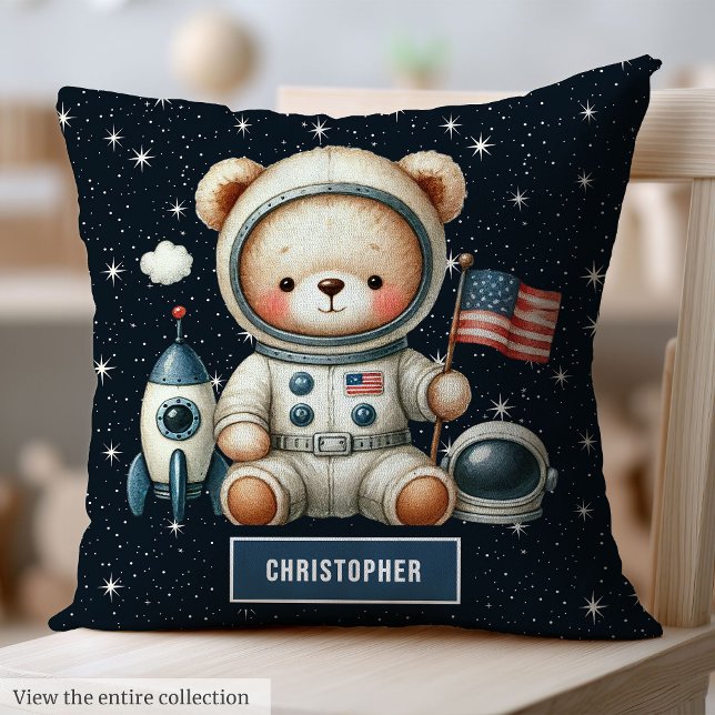 Teddy Bear Astronaut Decorative Pillow Baby Boy Kissen (Teddy Bear Astronaut Decorative Pillow Baby Boy Room)