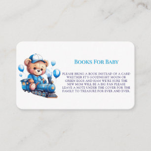 Teddy Bear auf Blue Train Boy Books for Baby Begleitkarte