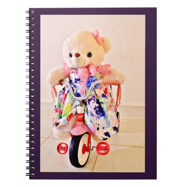 Teddy Bear auf einem Dreirad Notizblock (Vorderseite)