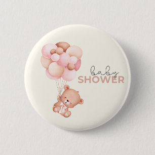 Teddy Bear Baby Babydusche Button