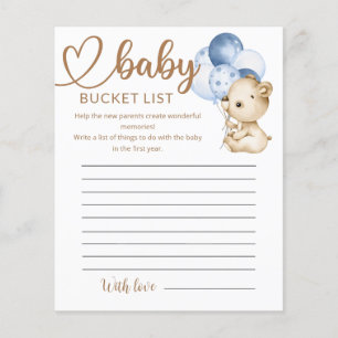 Teddy Bear Baby Bear Baby Shocket List