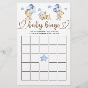Teddy Bear Baby Bear Baby Shooter Bingo Game