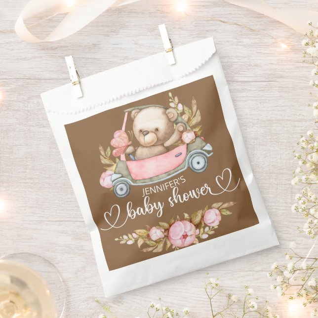 Teddy Bear Baby Bear Baby Shooter Floral Geschenktütchen (Ausgeschnitten)
